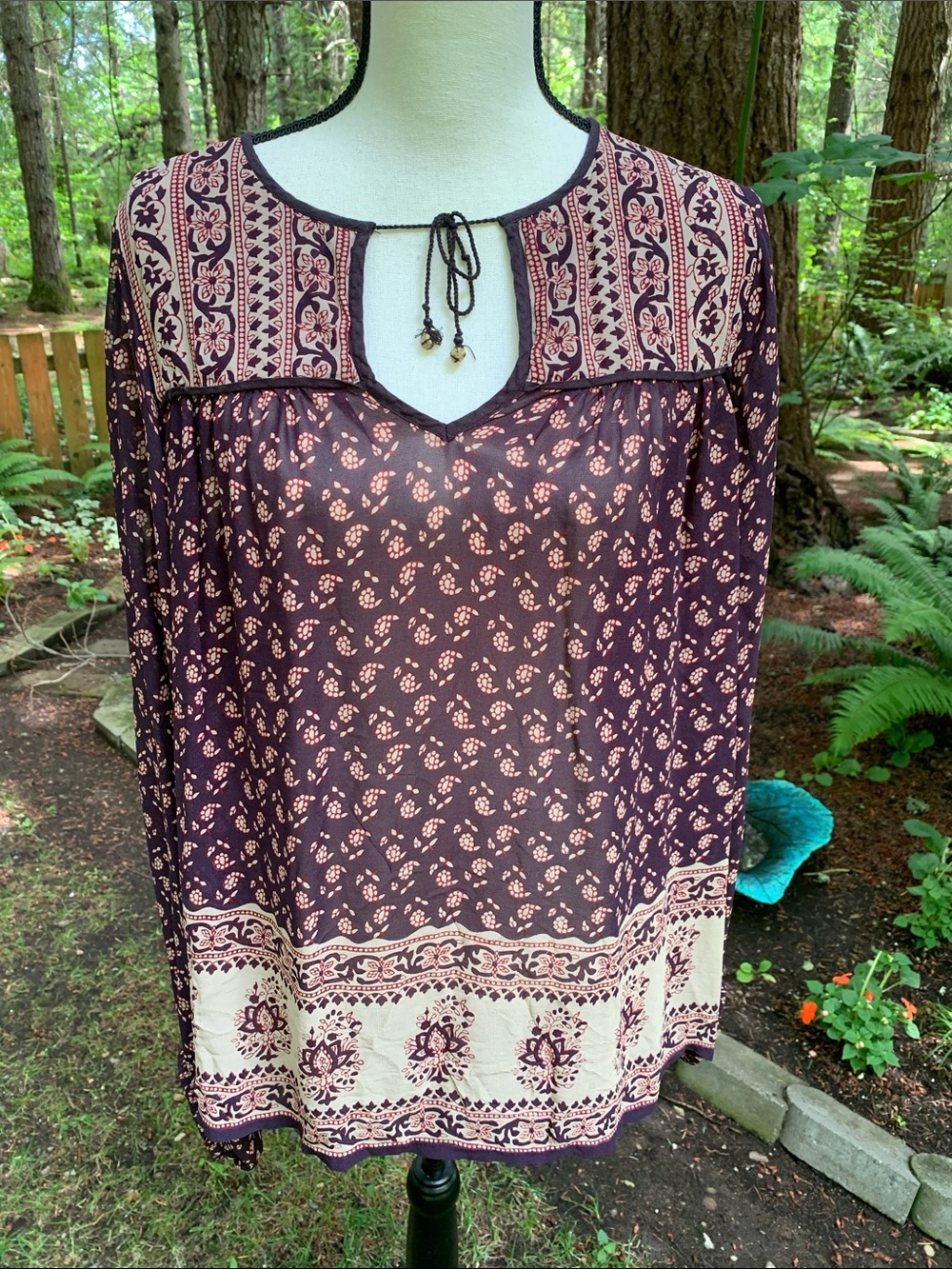 Zara Boho Boho Printed Tunic Top